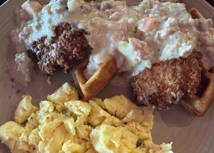 Maxine's On Shine signature dishes Chicken & WafflesLobster RavioliCrab Cakes